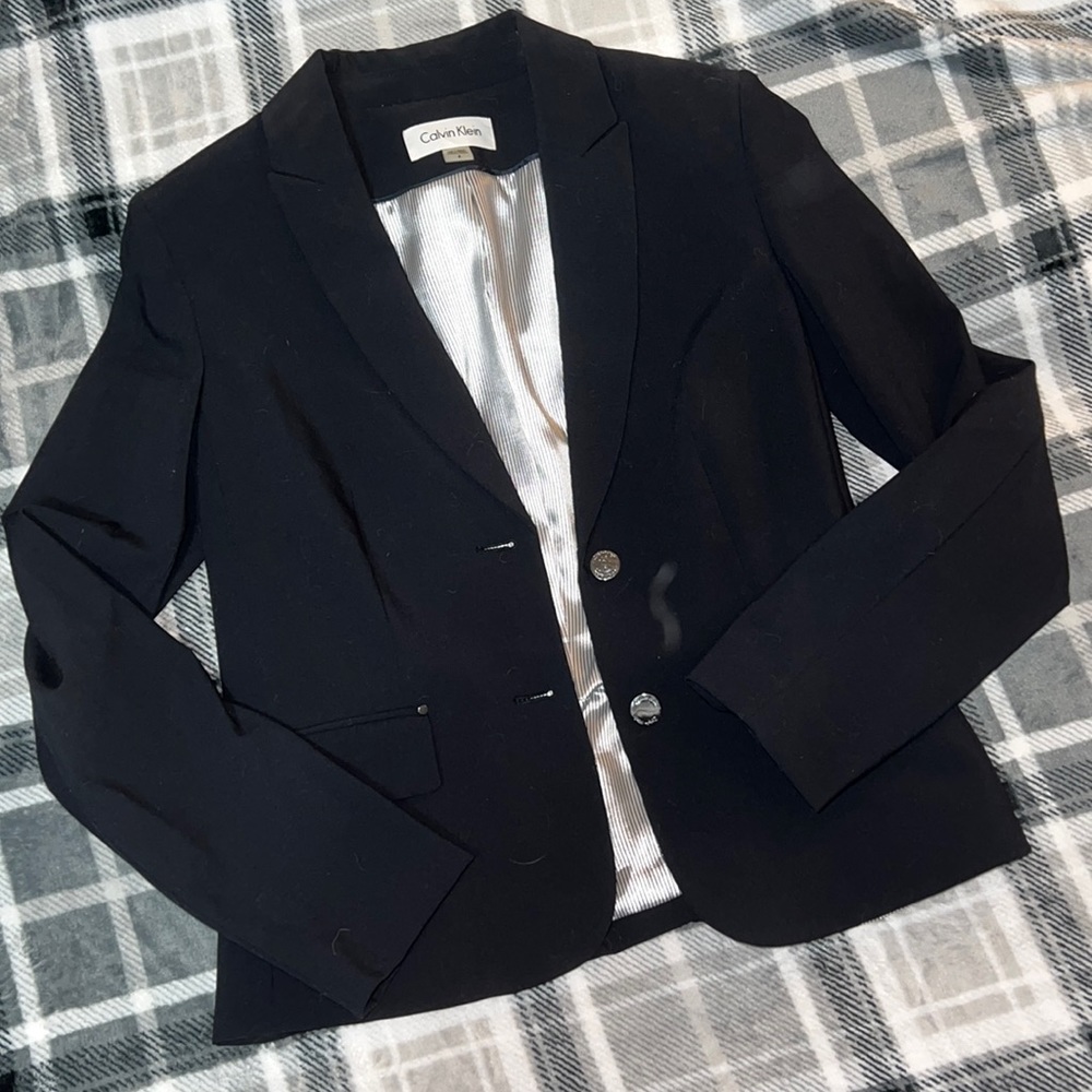 Calvin Klein Navy Suit Jacket Size 4